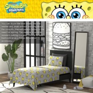 Franco Spongebob Squarepants Bedding Super Soft Microfiber Twin XL Sheet Set, (Official Licensed Nickelodeon Product)