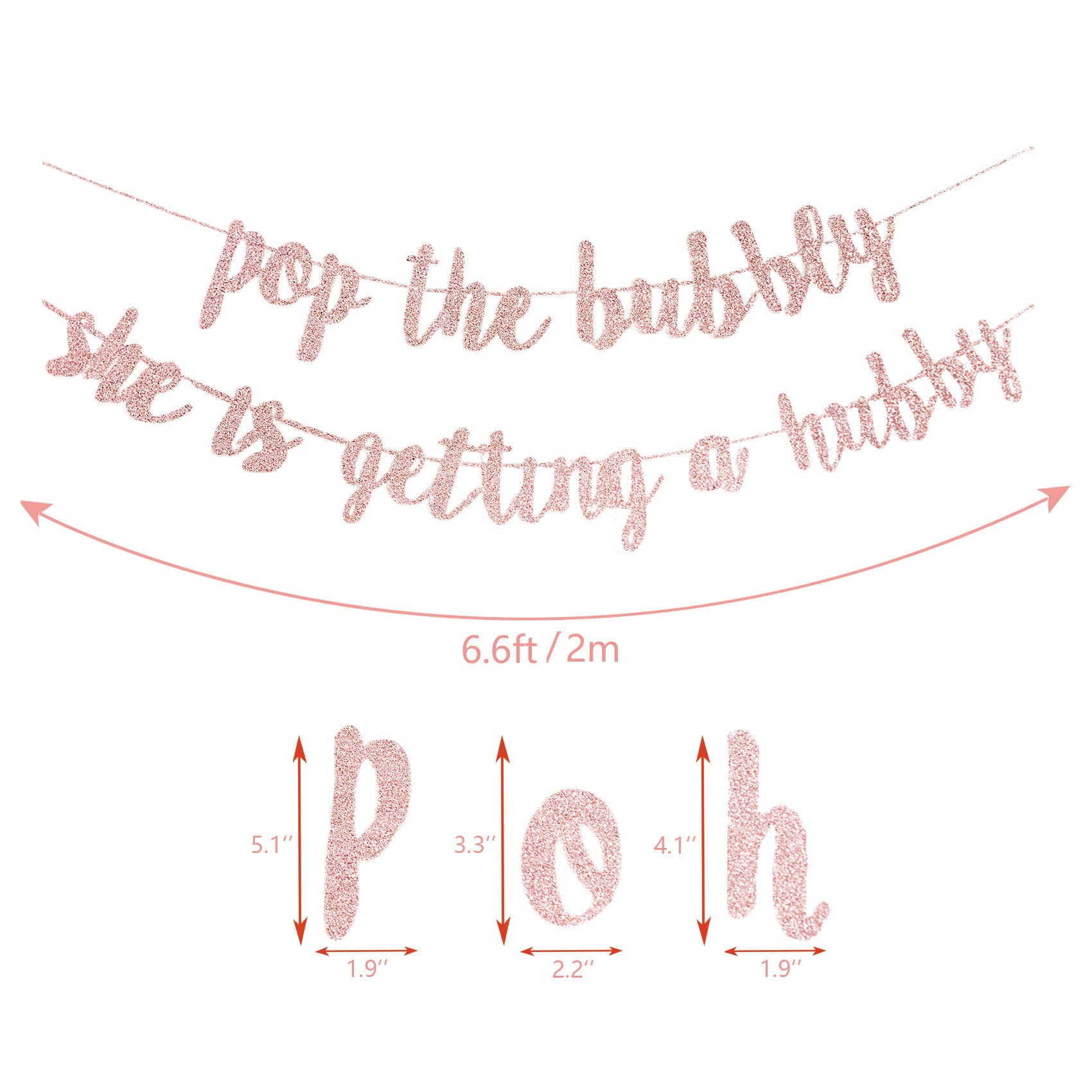 Engagement Party Decorations Rose Gold Bridal Shower, Bachelorette Banner “Pop The Bubbly She is Getting a Hubby” Wedding Girls Night Out Golden Photo Props Bride to be Backdrop Decor Supplies Favors