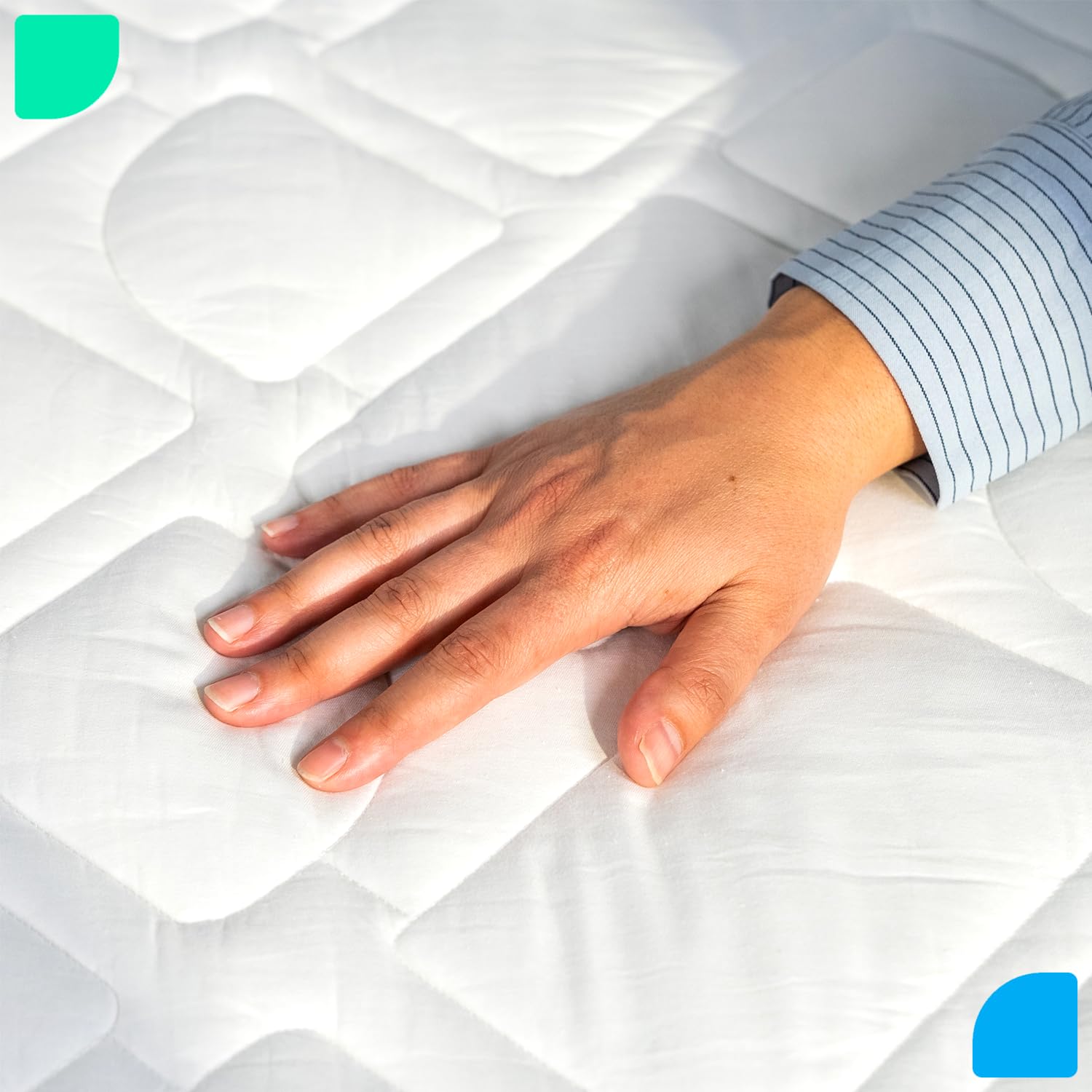 Memory Foam Mattress Topper - Queen Mattress Pad with 2 Inch Cooling Gel Insert & Washable Ventilated Cover - Queen Size Mattress Toppers by Sleep Is The Foundation