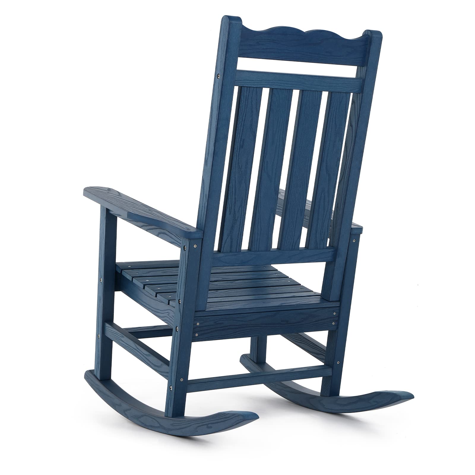 Stoog All-Weather Outdoor Rocking Chair, Porch Rocker with 400 lbs Weight Capacity, for Backyard, Fire Pit, Lawn, Garden and Indoor, Blue