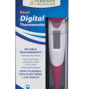 Veridian Healthcare Basal Digital Thermometer for Ovulation Tracking, Natural Family Planning and Fertility | Fahrenheit and Celsius