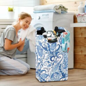 QwThum Laundry Basket Laundry Hamper Large Collapsible Bag Waterproof Clothes Basket Laundry with Handle Upright Well Dirty Holder for Clothes Toys in Bedroom Dorm Nursery