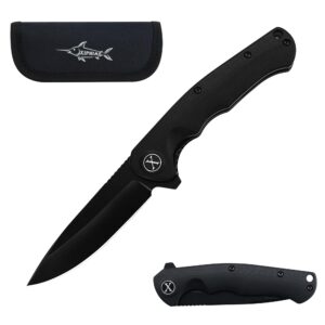 xiphias flipper folding pocket knife, 3.5 inch d2 blade, 4.5 inch g10 handle xbj2207-1