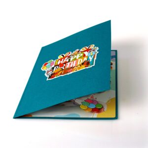 CUTPOPUP Birthday Card Pop Up, 3D Greeting Card (Animals Happy Birthday Text)