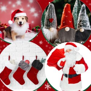 3 Pcs 4 x 60 Inch Christmas Plush Faux Fur Fabric Faux Fur Scrap Pieces Fuzzy Craft Fake Fur Furry Fluffy Fabric Fur Chair Cover Patch Clothing Decoration for Beard Cosplay Costume DIY Projects