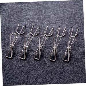 NOLITOY Stainless Steel Clothes Pegs 10pcs Stainless Steel Clothes Metal Clips Stainless Steel Clips Stainless Steel Pegs Clothes Pegs Elastic Multifunctional Clothes Pegs