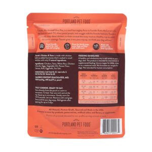 Portland Pet Food Company Tuxedo’s Chicken & Yams Wet Dog Food Pouches - Human-Grade, Gluten-Free Dog Food Toppers and Meals for Small, Medium and Large Breeds - Fresh Dog Food Made in the USA - 5-Pk