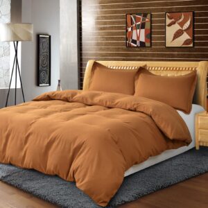 palakana king bedding duvet cover set, 3 pieces 100% washed cotton comforter cover, breathable durable soft comfy duvet cover solid bedding set with zipper closure