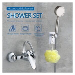 JEMITA Shower Faucets Set Bathroom Fixture Waterfall Restroom Bath Wall Mounted Bathtub Cold and Hot Water Mixer (Color : Shower Mixer Valve)