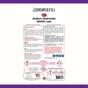 Chemfulfill Sodium Hydroxide – NaOH Flakes (Lye) (2 Pounds (2 lbs))