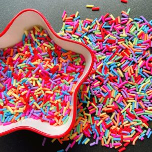 EHOPE 50g Fake Sprinkles Resin Sprinkles Fake Candy Sprinkles Clay Sprinkles Polymer Sprinkles Polymer Clay Slices for Nail Art DIY Crafts Cake Phone Case(21-Colorful Sugar）