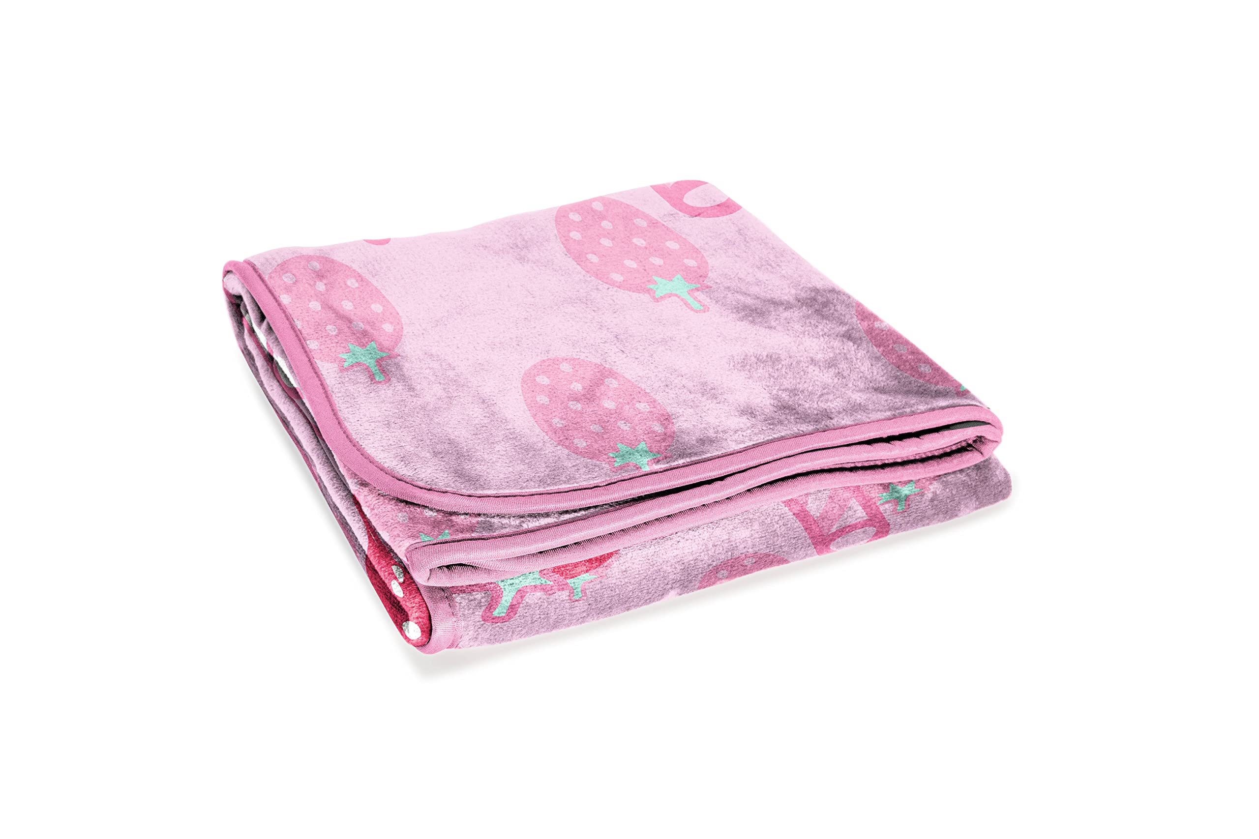 Hello Kitty Strawberry Milk Throw Blanket - Measures 46 x 60 inches, Kids Bedding Features Kitty White - Fade Resistant Super Soft Fleece (Official Hello Kitty Product)