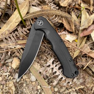 XIPHIAS Flipper Folding Pocket knife, 3.5 INCH D2 Blade, 4.5 INCH G10 Handle XBJ2207-1