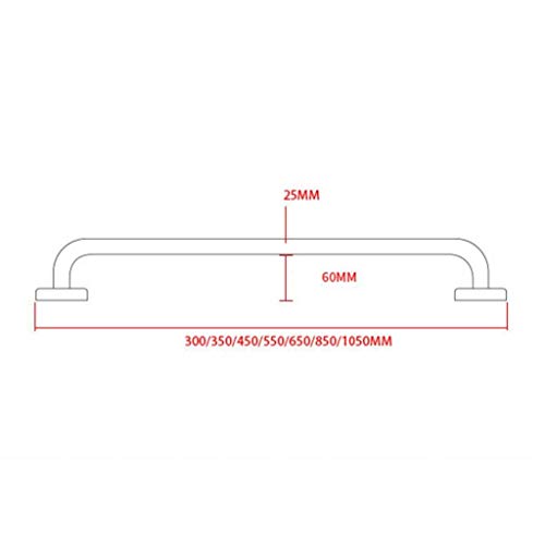 Shower Handicap Grab Bars for Bathroom Wall, 41 Inches Grab Bar, 304 Stainless Steel Elderly Disabled Pregnant Women, Safety Non-Slip Accessible Handrails, Bathtub,Toilet, Kitchen (Size : 45CM)