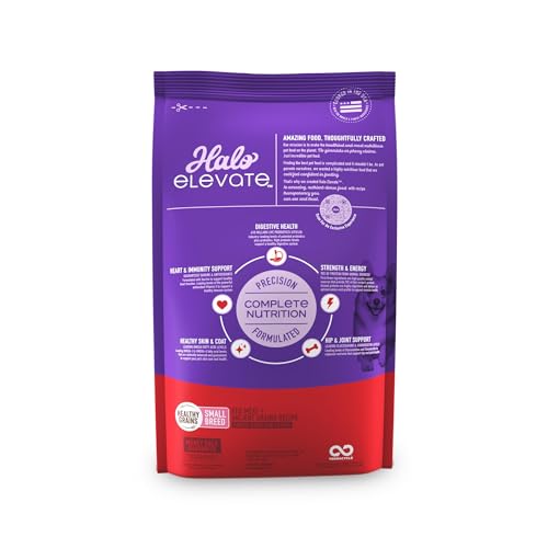 Halo Elevate Dry Dog Food, Healthy Grains Red Meat Recipe, Small Breed, 3.5lb