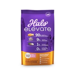 halo elevate dry dog food, healthy grains chicken recipe, small breed, 3.5lb