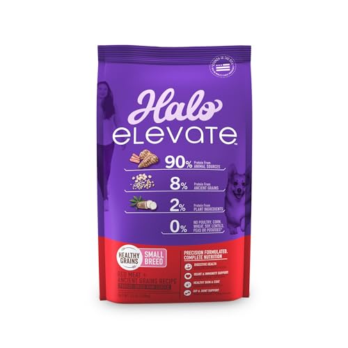 Halo Elevate Dry Dog Food, Healthy Grains Red Meat Recipe, Small Breed, 3.5lb