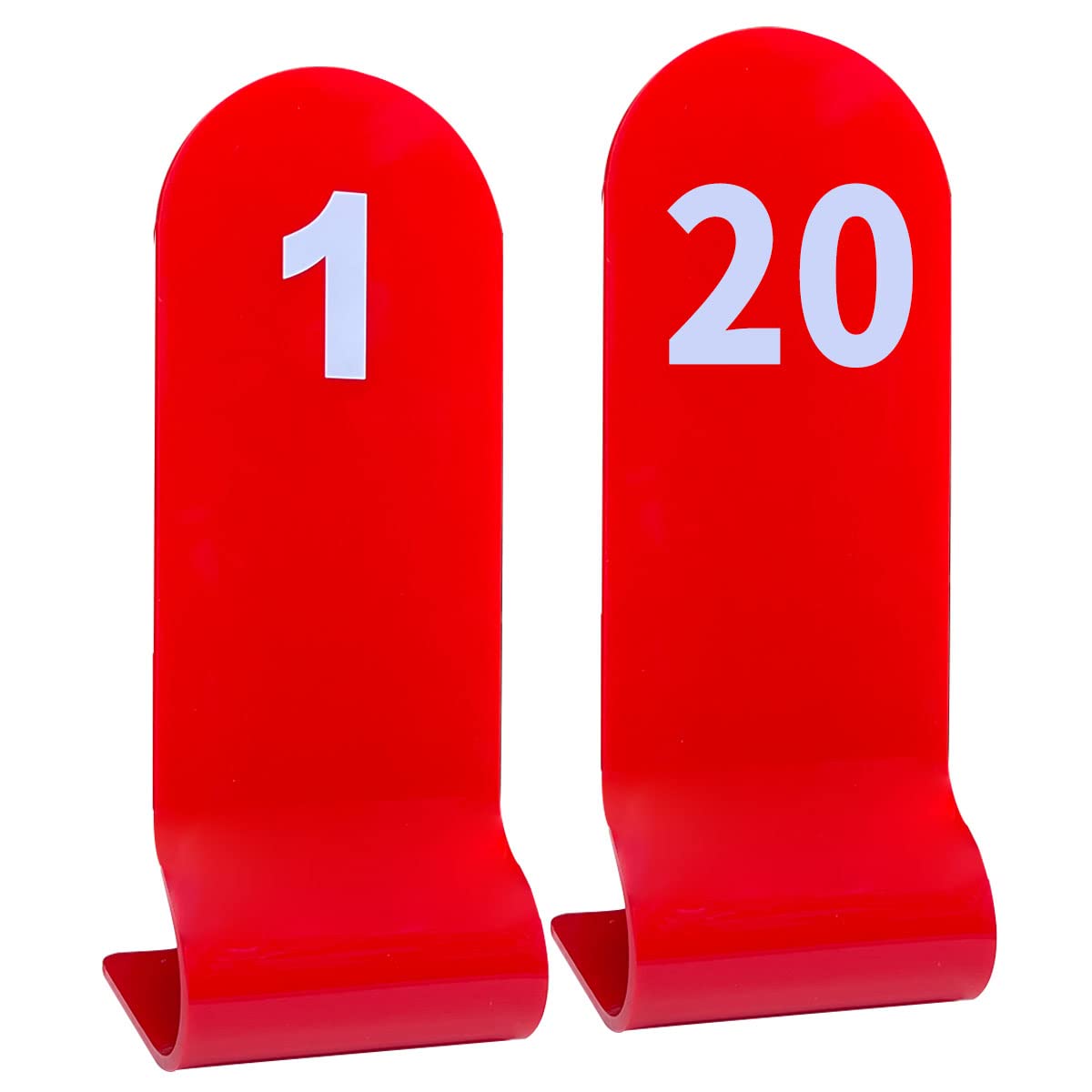 Table Numbers 1-40 Red Acrylic Double Sided Table Numbers For Wedding Reception Restaurants Cafes etc