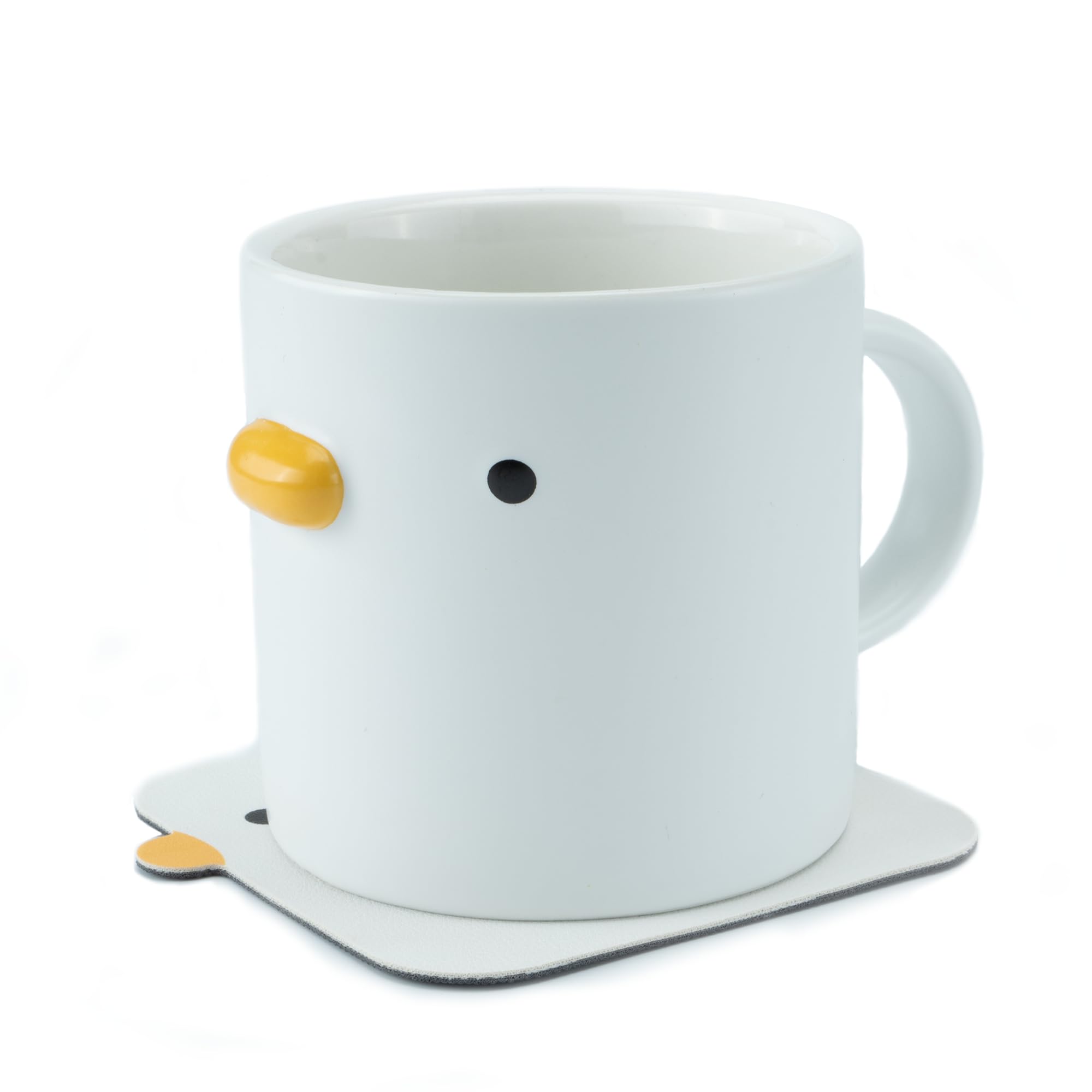 UNEEDE Funny Duck Coffee Mugs 14oz Handcrafted Ceramic Duck Shaped Cute mugs with Artisanal Glaze,Funny Mugs,Gift for Coffee Lovers and Collectors