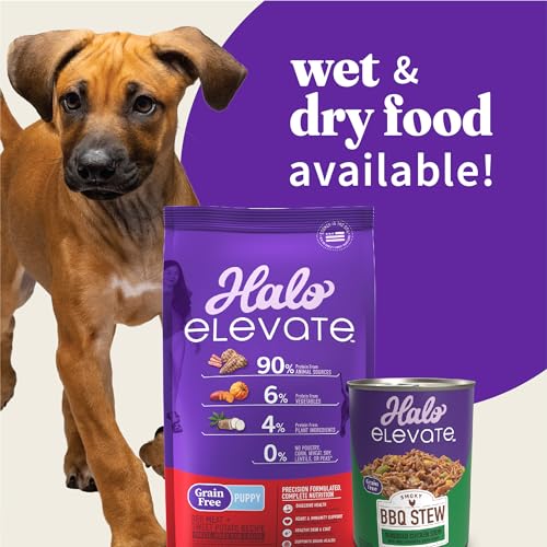 Halo Elevate Dry Dog Food, Grain Free Red Meat Recipe, Puppy Formula, 20lb