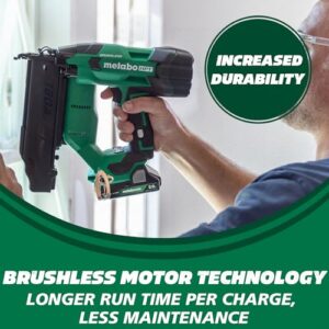 Metabo HPT 18V MultiVolt™ Cordless Brad Nailer Kit, 18 Gauge, 5/8" up to 2" Brad Nails, Includes (1) 18V 2.0Ah Lithium Ion Battery w/Fuel Gauge, Charger, Bag, Lifetime Power Tool Warranty, NT1850DFT