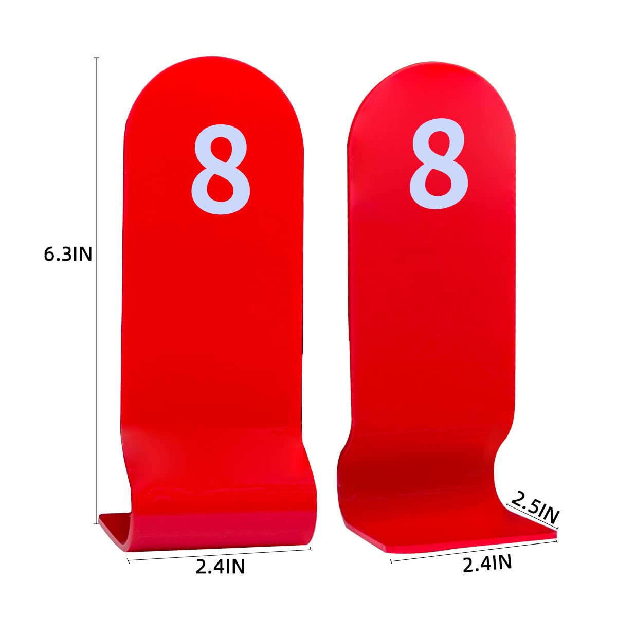 Table Numbers 1-40 Red Acrylic Double Sided Table Numbers For Wedding Reception Restaurants Cafes etc