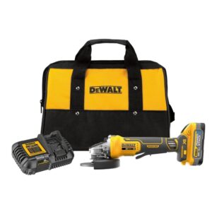 DEWALT 20V MAX Angle Grinder Tool, Cordless, 4-1/2 inch, POWERSTACK Battery and Charger Included (DCG413H1)