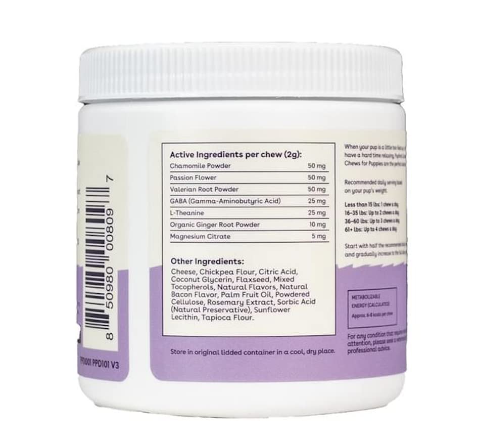 Pupford Calming Supplement for Puppies and Adult Dogs, Made in The USA, Vet Approved, No Artificial Flavors, String Cheese, Net Wt. 4.2 oz (120g)