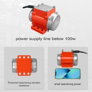 Putec Vibration Motor Mini vibrating Motors Industrial Concrete Vibrator with Switch and US plug Single Phase 110V 20W 3600RPM