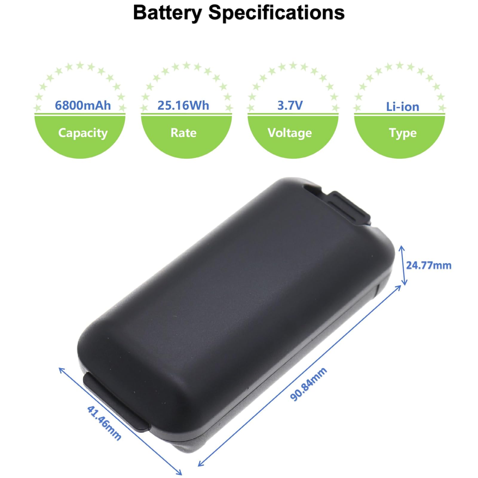 Youejoeq 6800mAH Replacement for Intermec CK70 CK71 Honeywell CK75 1001AB01 1001AB02 318-046-001 318-046-011 AB18 318-046-031 318-046-032 Barcode Scanner Battery 3.7V Lithium Ion