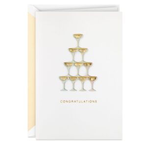 hallmark signature wedding card, bridal shower card, engagement card (champagne)