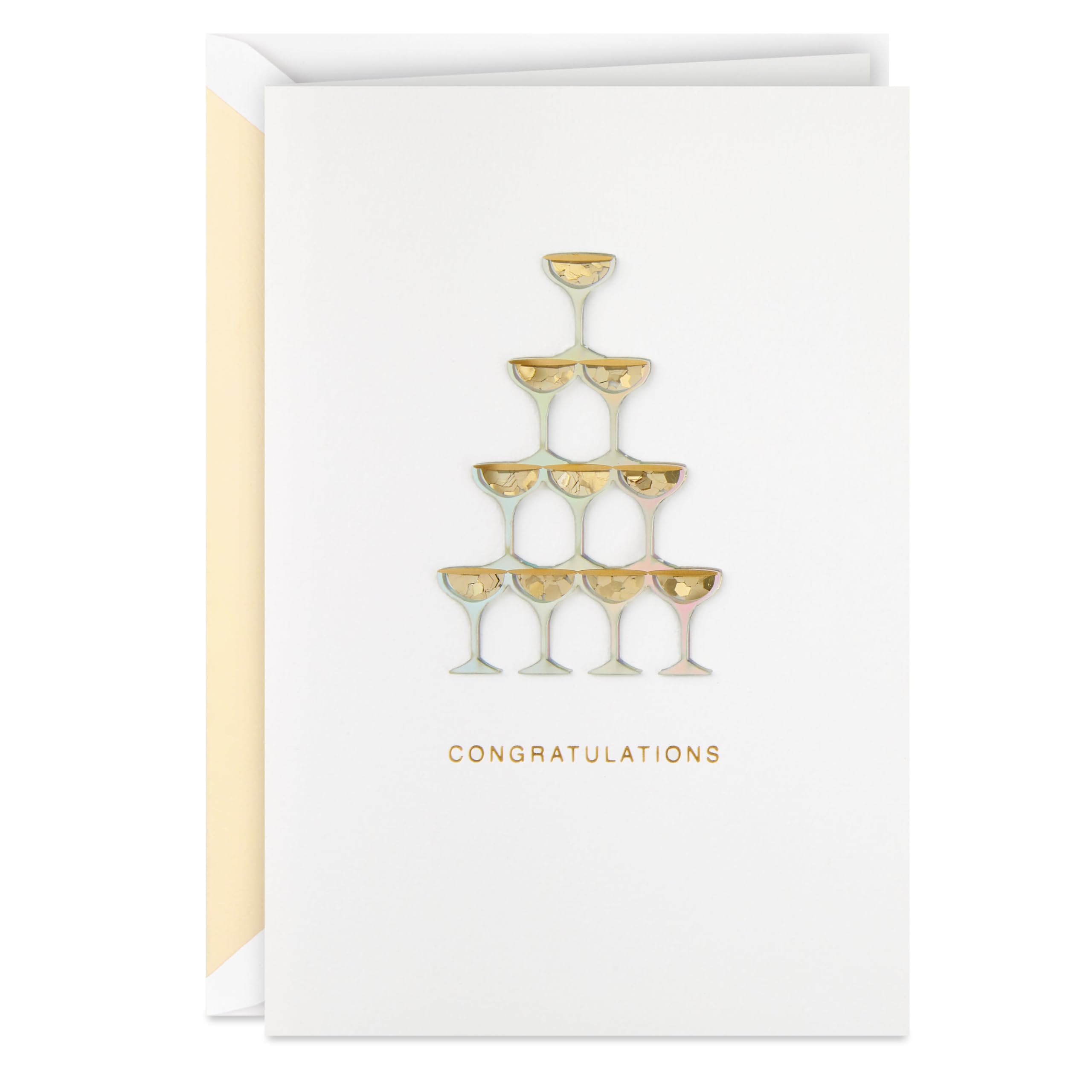 Hallmark Signature Wedding Card, Bridal Shower Card, Engagement Card (Champagne)