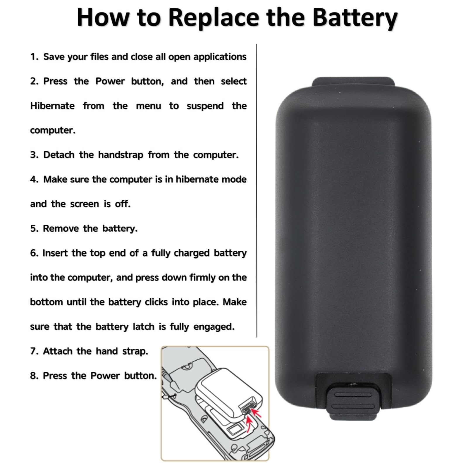 Youejoeq 6800mAH Replacement for Intermec CK70 CK71 Honeywell CK75 1001AB01 1001AB02 318-046-001 318-046-011 AB18 318-046-031 318-046-032 Barcode Scanner Battery 3.7V Lithium Ion