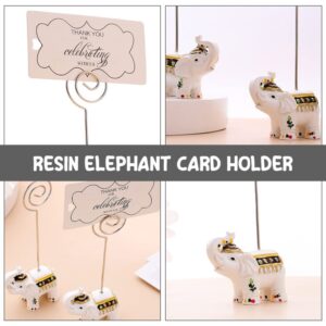 FOMIYES Party Message Clip 2pcs Elephant Card Holder Picture Photoframe Stainless Steel Multi-Function Message Clips