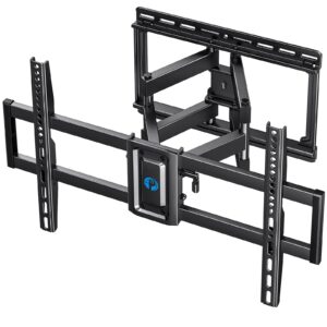 Pipishell Full Motion TV Wall Mount for 37-75 inch Flat/Curved TVs up to 100lbs, Wall Mount TV Bracket Swivel and Tilt, TV Mount Fits 8/12/16" Wood Studs, Max VESA 600x400mm, PILF3