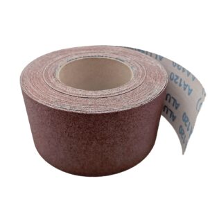 120 Grit Sandpaper Roll, 3 Inch x 49 Feet Emery Cloth Roll Aluminum Oxide Abrasive Paper Roll Continuous Sandpaper for Metalworking, Woodworker, Furniture Repair, Sanding Automotive Plumbing