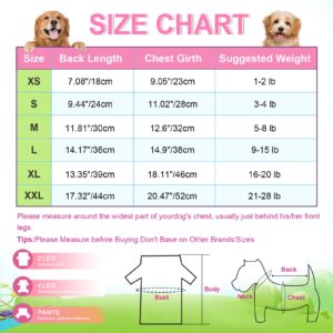 Dog Clothes for Small Dogs Boy Girl, Dog Pajamas Tiny Chihuahua Yorkie Spring Summer Shirt, Cute Puppy Outfit Pjs Jumpsuit Cat Onesie Apparel Pet Clothes