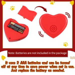 Wettarn 2 Pcs Heartbeat Puppy Toy Dog Anxiety Relief Red Heartbeat Simulator Replacement Soother for Pet Behavioral Training Sleep Aid Calming Toys Cat Kitten Dog Add to Blankets Pillows Beds