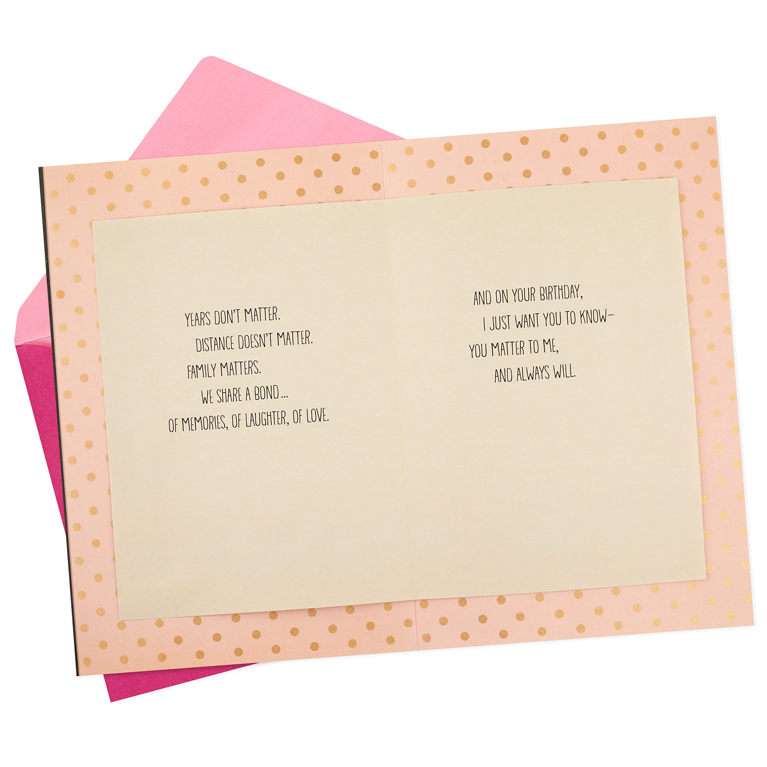 Hallmark Birthday Card for Mom, Aunt, Sister, Grandma (What Matters)