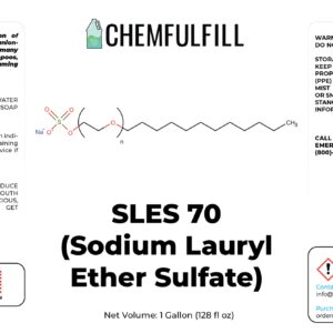 Chemfulfill Sodium Lauryl Ether Sulfate 70% – SLES 70% (SLES70) (Gallon (128 fl oz))