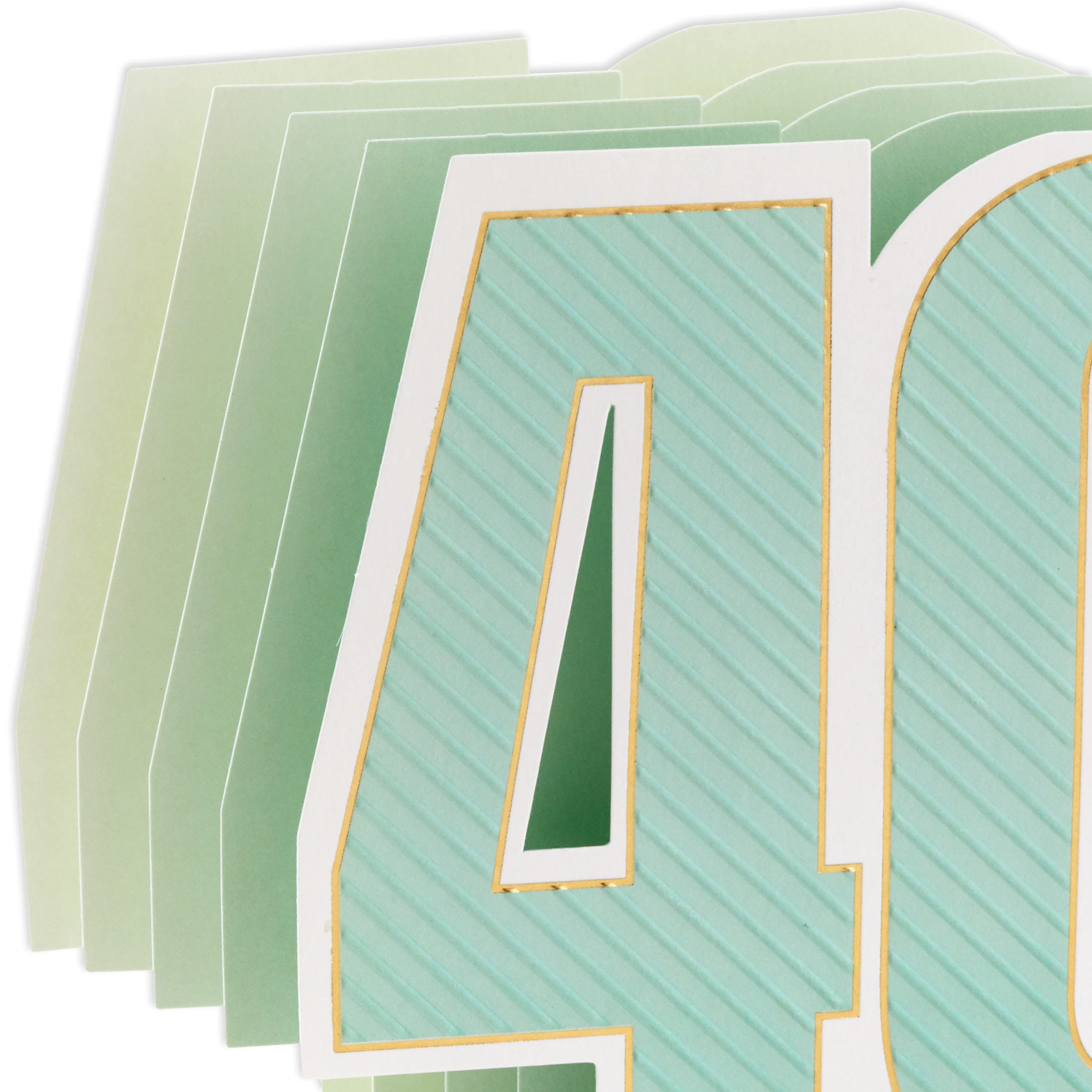 Hallmark Paper Wonder Pop Up 40th Birthday Card (Here's to You)