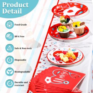 200 Pcs Graduation Nurse Party Decorations Doctor Nurse Week Party Plates Include 9 Inch 7 Inch Paper Disposable Plates Lunch Napkin Medical Birthday Party Tableware Set for Nursing School(Black)