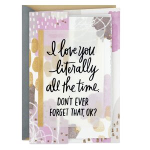 hallmark anniversary card for husband, wife, boyfriend, girlfriend (love you all the time)