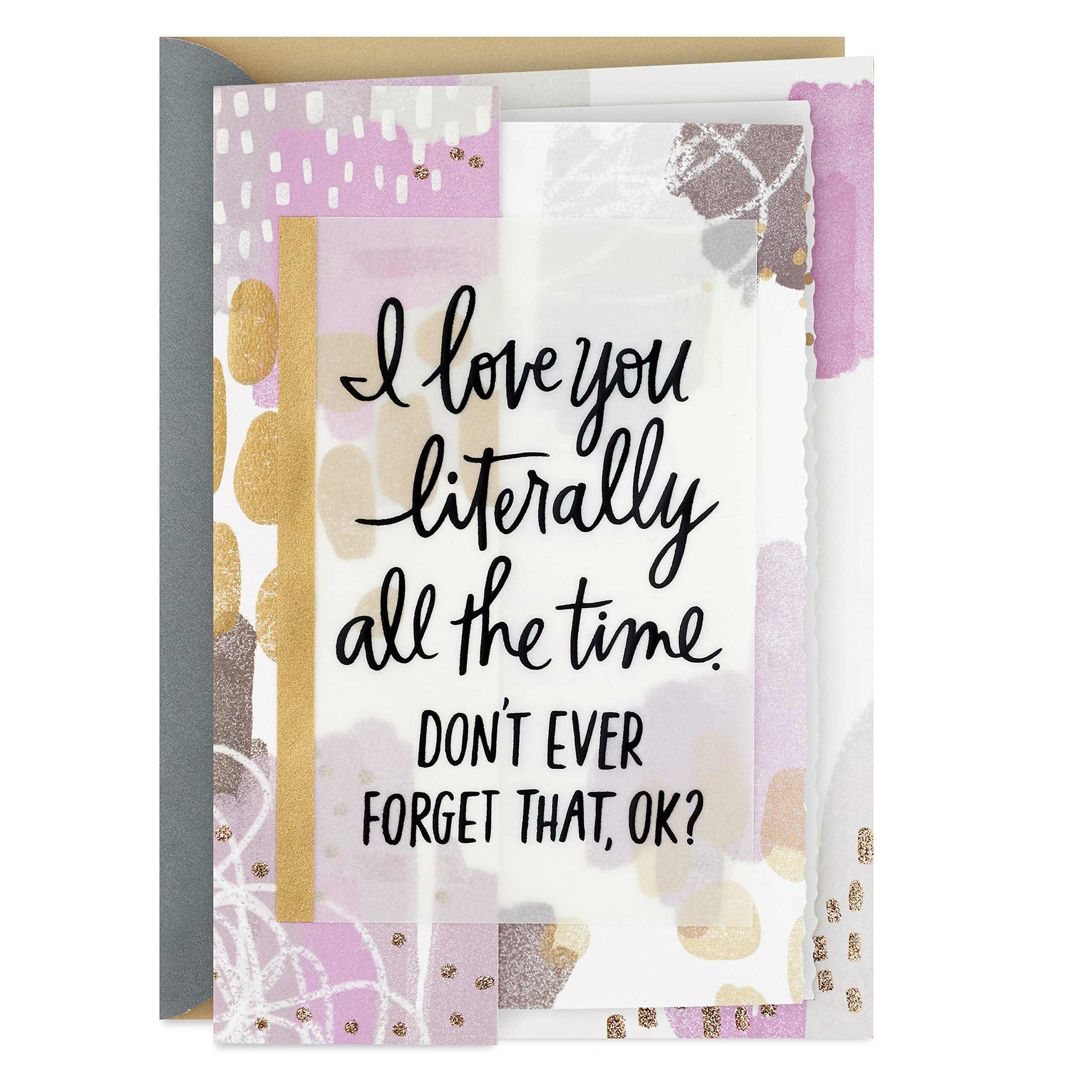 Hallmark Anniversary Card for Husband, Wife, Boyfriend, Girlfriend (Love You All the Time)