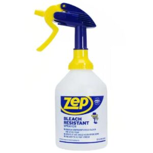 Zep New Bleach Resistant Professional Sprayer 2.0 Bottle 32 Ounces - 30 Foot Spray, Adjustable Nozzle