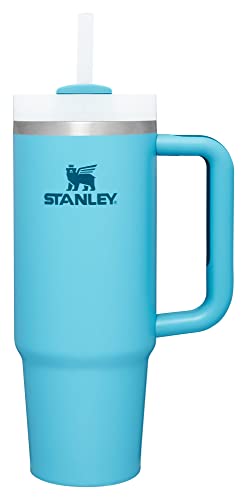 Stanley Quencher H2.0 FlowState Stainless Steel Vacuum Insulated Tumbler with Lid and Straw for Water, Iced Tea or Coffee, Smoothie and More, Pool, 30 oz