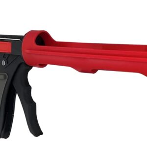 Newborn Octogun 208D Drip-Free Caulk Gun - Integrated 4-Sided Tooling Square & 2-Sided Scraper | 12:1 Thrust Ratio | Lightweight Plastic Design with Revolving Barrel