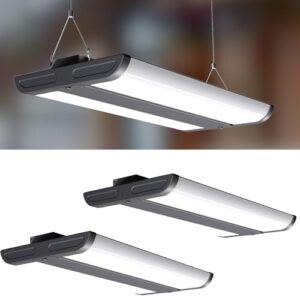 lightdot 4ft led high bay shop lights, 100-277v 【driver equipped】 240w 33600lm [eqv.1000w mh] 5000k linear hanging shop light for warehouse garage -etl listed, 2pack