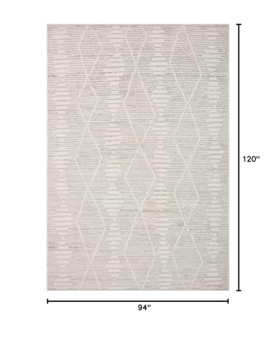 Loloi II Kamala Collection KAM-02 Ivory/Silver 7'-10" x 10' Area Rug