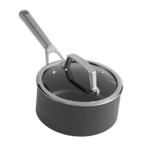 Ninja ZEROSTICK 16cm Saucepan, Hard Anodised Aluminium [C30216UK] Induction Compatible, Dishwasher Safe Gray